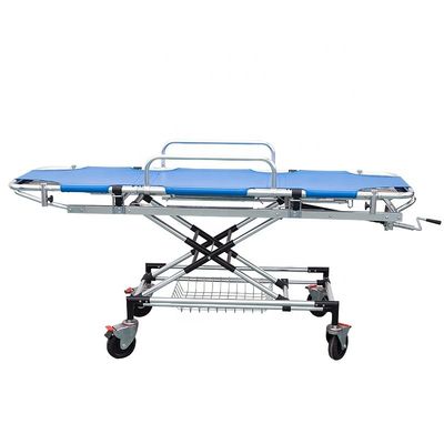 品質  Blue Aluminum Alloy Emergency Ambulance Stretcher Bed For First Aid 工場